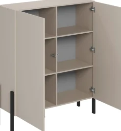 OTTO home Kommode »Jukon, Breite 110 cm, moderne grifflose Hochschrank, 2Türen« Highboard mit viel Stauraum, push-to-open-Funktion
