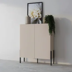 OTTO home Kommode »Jukon, Breite 110 cm, moderne grifflose Hochschrank, 2Türen« Highboard mit viel Stauraum, push-to-open-Funktion