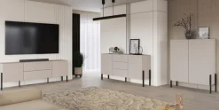 OTTO home Kommode »Jukon, Breite 110 cm, moderne grifflose Hochschrank, 2Türen« Highboard mit viel Stauraum, push-to-open-Funktion