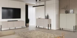 OTTO home Kommode »Jukon, Breite 110 cm, moderne grifflose Hochschrank, 2Türen« Highboard mit viel Stauraum, push-to-open-Funktion