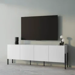 OTTO home Kommode »Jukon,Breite 200 cm, moderne grifflose Kommode,4 Türen« Sideboard, Anrichte viel Stauraum, push-to-open-Funktion