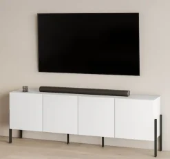 OTTO home Kommode »Jukon,Breite 200 cm, moderne grifflose Kommode,4 Türen« Sideboard, Anrichte viel Stauraum, push-to-open-Funktion