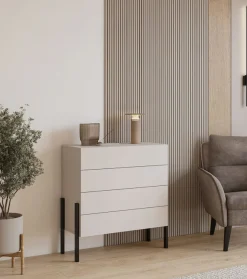 OTTO home Kommode »Jukon, Breite 84 cm, moderne grifflose Kommode« Schubladenkommode mit 4 Schubkästen, push to open Funktion