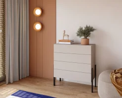 OTTO home Kommode »Jukon, Breite 84 cm, moderne grifflose Kommode« Schubladenkommode mit 4 Schubkästen, push to open Funktion