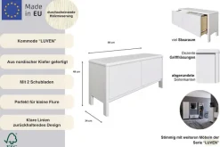 OTTO home Kommode »Luven« FSC® zertifiziertes Massivholz, mit 2 Schubkasten