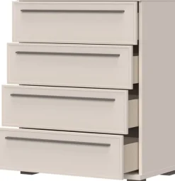 OTTO home Kommode »Opera Schubladenkommode, Sideboard, 4 Schubladen, B/T/H:76/45/97 cm« UV lackiert, Soft Close Funktion, Höhenverstellbare Füße