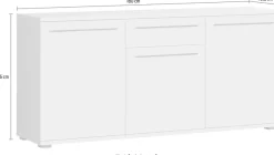 OTTO home Kommode »Piano« (H/B/T): 84,6/180/45,2cm,Hochglanz UV lackiert, Soft-Close Funktion