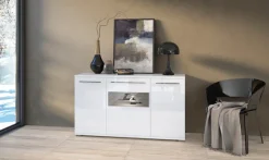 OTTO home Kommode »Piano« (H/B/T): 84,6/180/45,2cm,Hochglanz UV lackiert, Soft-Close Funktion