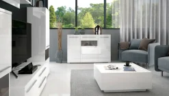 OTTO home Kommode »Piano« (H/B/T): 84,6/180/45,2cm,Hochglanz UV lackiert, Soft-Close Funktion