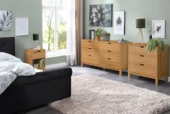 OTTO home Kommode »Post« aus massivem Kiefernholz, mit Stauraummöglichkeiten, Breite 76 cm
