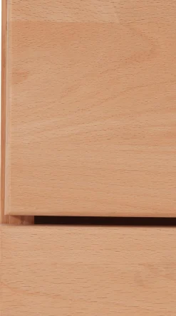 OTTO home Kommode »Ribe 85cm breit,35 cm tief, Fronten Massivholz,2 Türen mit Glaseinsatz« Holz massiv, Holzwerkstoff,3 breite Fächer