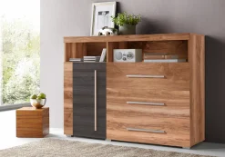 OTTO home Kommode »Roger,Breite 120cm, moderne Anrichte mit 3 Schubladen« Kommode mit viel Stauraum, Masse 120x92x38,5 (B/H/T)