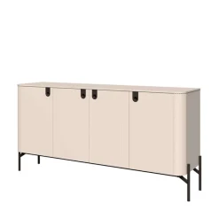 OTTO home Kommode »Rondo Sideboard, Schrank mit Metallfüßen und Metallgriffen« UV lackiert, Soft Close Funktion, Metallrahmen als Basis des Elements