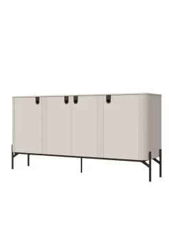 OTTO home Kommode »Rondo Sideboard, Schrank mit Metallfüßen und Metallgriffen« UV lackiert, Soft Close Funktion, Metallrahmen als Basis des Elements