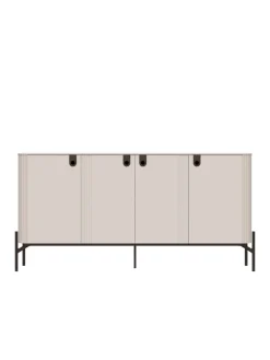 OTTO home Kommode »Rondo Sideboard, Schrank mit Metallfüßen und Metallgriffen« UV lackiert, Soft Close Funktion, Metallrahmen als Basis des Elements