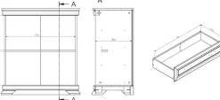 OTTO home Kommode »Royal, Schrank im Landhausstil, Wohnzimmerschrank, Mehrzweckschrank« Metallgriffe, ausreichend Stauraum, vielseitig einsetzbar, 88 cm breit