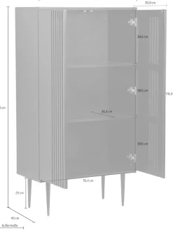 OTTO home Kommode »Saltaire« In modernem Design, Ganzmetall-Scharniere