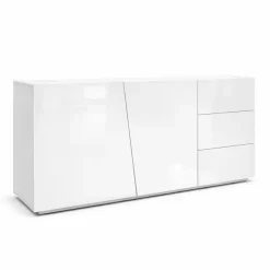 OTTO home Kommode »San Remo, Kombikommode, Sideboard, mit viel Stauraum, Hochglanz« Moderne Kommode, UV-lackiert, grifflos, push-to-open-Funktion, B=180cm