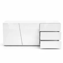 OTTO home Kommode »San Remo, Kombikommode, Sideboard, mit viel Stauraum, Hochglanz« Moderne Kommode, UV-lackiert, grifflos, push-to-open-Funktion, B=180cm