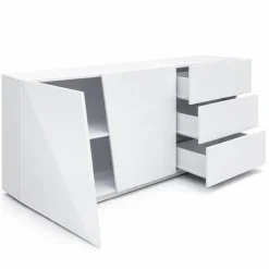 OTTO home Kommode »San Remo, Kombikommode, Sideboard, mit viel Stauraum, Hochglanz« Moderne Kommode, UV-lackiert, grifflos, push-to-open-Funktion, B=180cm