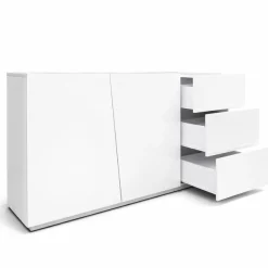 OTTO home Kommode »San Remo, Kombikommode, Sideboard, mit viel Stauraum, Hochglanz« Moderne Kommode, UV-lackiert, grifflos, push-to-open-Funktion, B=180cm
