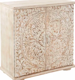 OTTO home Kommode »Sideboard mit 2 Türen, Breite/Höhe: 75/75 cm« Fronten mit individuellen Schnitzereien