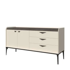 OTTO home Kommode »Soffy Kombikommode, Sideboard, Schubladenkommode« UV lackiert, Soft Close Funktion, Metallgestell in Anthrazit Dekor