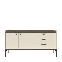 OTTO home Kommode »Soffy Kombikommode, Sideboard, Schubladenkommode« UV lackiert, Soft Close Funktion, Metallgestell in Anthrazit Dekor