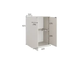 OTTO home Kommode »THALIAANA Sideboard mit 2 Türen, modernes Design, Breite 60 cm« Schrank in 3 Farben erhältlich, schwarze Metallgriffe, viel Stauraum