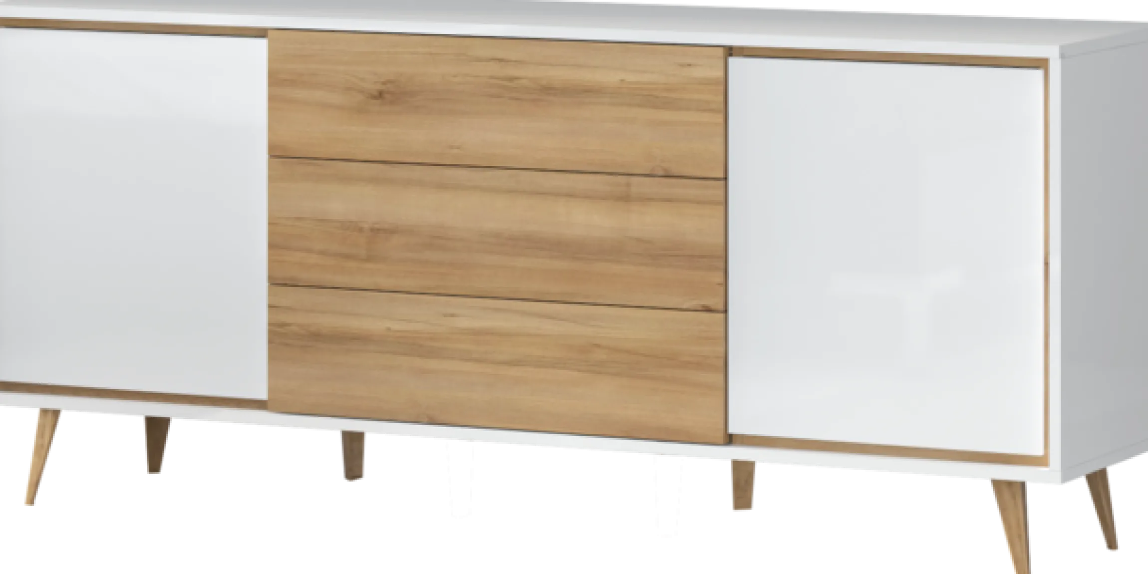 OTTO home Kommode »Vida« (H/B/T): 78/180/47cm,UV lackiert, hochglänzend, Soft-Close und Push-to-open Funktion