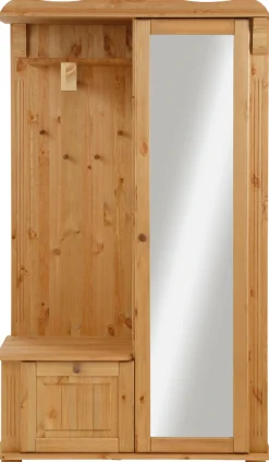 OTTO home Kompaktgarderobe »Adele« Breite 108 cm, mit Spiegeltür, aus massiver Kiefer, FSC®