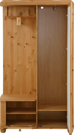 OTTO home Kompaktgarderobe »Adele« Breite 108 cm, mit Spiegeltür, aus massiver Kiefer, FSC®