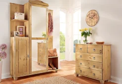 OTTO home Kompaktgarderobe »Finca« aus massivem Kiefernholz, mit vielen Stauraummöglichkeiten
