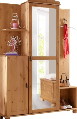 OTTO home Kompaktgarderobe »Finca« aus massivem Kiefernholz, mit vielen Stauraummöglichkeiten