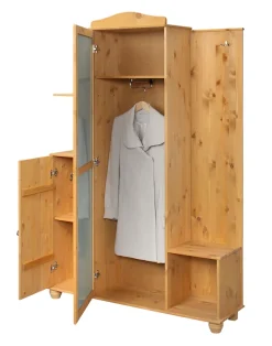 OTTO home Kompaktgarderobe »Finca« aus massivem Kiefernholz, mit vielen Stauraummöglichkeiten
