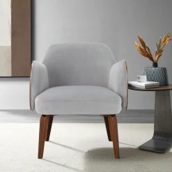 OTTO home Loungesessel »Eleena, Sessel Wohnzimmer,« 1 Stk. tlg. Stoff aus recyceltem Polyester, Beine aus Pappelholz, Sitzhöhe 47 cm