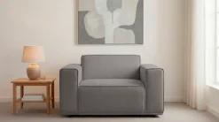 OTTO home Loveseat »Avelin, 1.5 Sitzer, 140 cm,Chenille, Struktur-Boucle« mit Wellenunterfederung, Kedernaht, bodentief, Skandi-Design