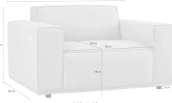 OTTO home Loveseat »Avelin, 1.5 Sitzer, 140 cm,Chenille, Struktur-Boucle« mit Wellenunterfederung, Kedernaht, bodentief, Skandi-Design