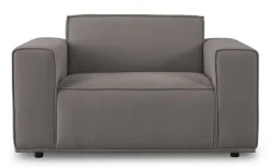 OTTO home Loveseat »Avelin, 1.5 Sitzer, 140 cm,Chenille, Struktur-Boucle« mit Wellenunterfederung, Kedernaht, bodentief, Skandi-Design
