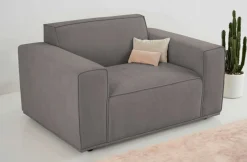 OTTO home Loveseat »Avelin, 1.5 Sitzer, 140 cm,Chenille, Struktur-Boucle« mit Wellenunterfederung, Kedernaht, bodentief, Skandi-Design