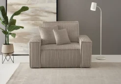 OTTO home Loveseat »FINNLEY Struktur fein, Sessel kombinierbar m. der Serie FINNLEY« 1 Stk. tlg. verfügbar in den Stoffqualitäten Bouclé, Struktur fein und Mega Cord