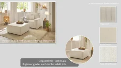 OTTO home Loveseat »FINNLEY Struktur fein, Sessel kombinierbar m. der Serie FINNLEY« 1 Stk. tlg. verfügbar in den Stoffqualitäten Bouclé, Struktur fein und Mega Cord