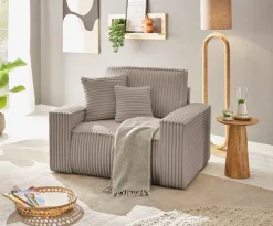 OTTO home Loveseat »FINNLEY Struktur fein, Sessel kombinierbar m. der Serie FINNLEY« 1 Stk. tlg. verfügbar in den Stoffqualitäten Bouclé, Struktur fein und Mega Cord
