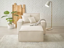 OTTO home Loveseat »FINNLEY Struktur fein, Loveseat & Hocker im Set« 2 Stk. tlg. verfügbar in den Stoffqualitäten Bouclé, Struktur fein und Mega Cord