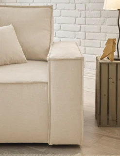 OTTO home Loveseat »FINNLEY Struktur fein, Loveseat & Hocker im Set« 2 Stk. tlg. verfügbar in den Stoffqualitäten Bouclé, Struktur fein und Mega Cord