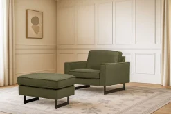 OTTO home Loveseat »Pinto 105 cm, Cord, Chenille, Lederoptik« mit Keder, Metallfüßen und auch in Cord Bezug erhältlich