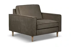 OTTO home Loveseat »Pinto Skandi 105 cm, Chenille, Struktur« mit Keder, Massivholzfüße Eiche geräuchert