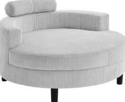 OTTO home Loveseat »Ravi Sessel, B: 114 cm, Sitzhöhe: 42 cm« XXL- Sessel, mit Stauraumhocker, Rückenstütze & 4 Zierkissen