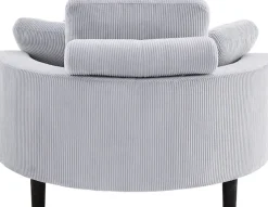 OTTO home Loveseat »Ravi Sessel, B: 114 cm, Sitzhöhe: 42 cm« XXL- Sessel, mit Stauraumhocker, Rückenstütze & 4 Zierkissen
