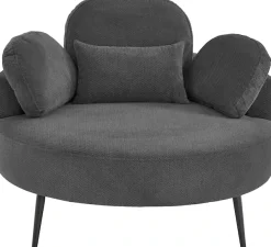 OTTO home Loveseat »Riko Sessel, B: 110 cm, Sitzhöhe: 44 cm« XXL- Sessel, mit Stauraumhocker, Rückenstütze & 4 Zierkissen